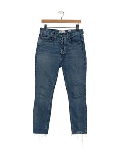 Pre-owned Re/done High-rise Skinny Leg Jeans In Blue