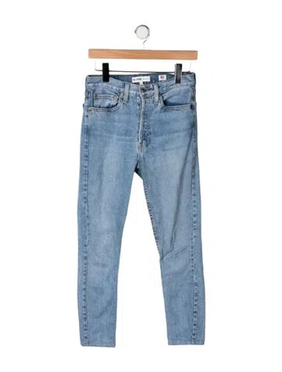 Pre-owned Re/done High-rise Skinny Leg Jeans In Blue