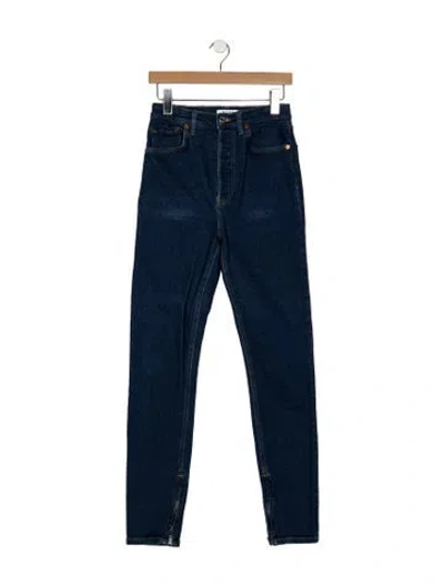 Pre-owned Re/done High-rise Skinny Leg Jeans In Blue