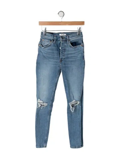 Pre-owned Re/done High-rise Skinny Leg Jeans In Blue