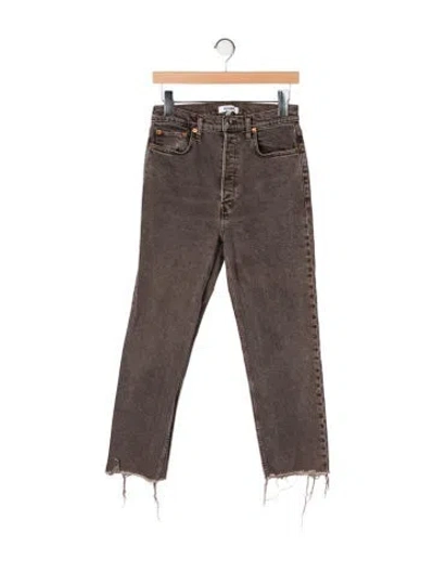 Pre-owned Re/done High-rise Skinny Leg Jeans In Brown