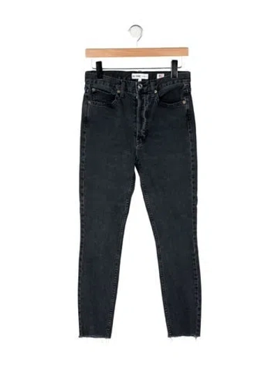 Pre-owned Re/done High-rise Skinny Leg Jeans In Gray