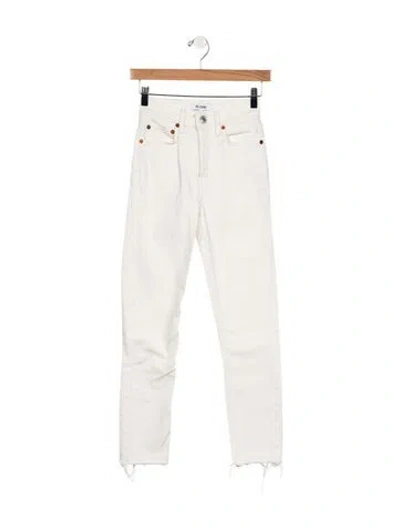 Pre-owned Re/done High-rise Skinny Leg Jeans In Neutral