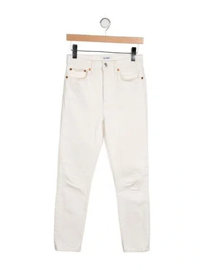 Pre-owned Re/done High-rise Skinny Leg Jeans In Neutral