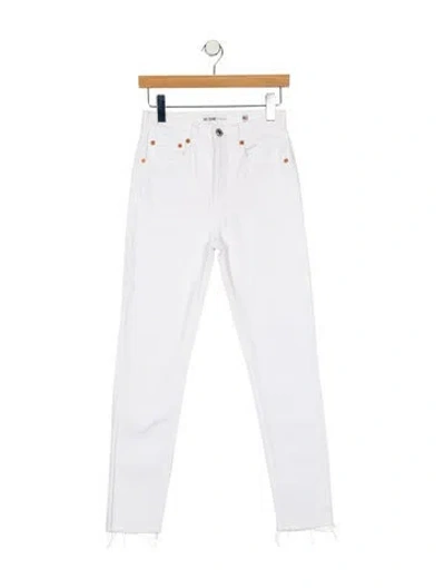 Pre-owned Re/done High-rise Skinny Leg Jeans In Neutral