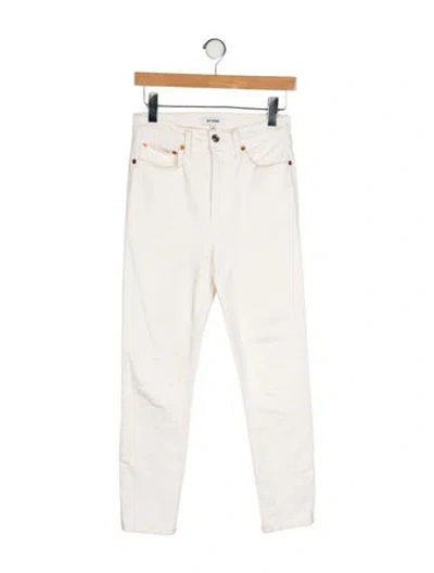 Pre-owned Re/done High-rise Skinny Leg Jeans In Neutral
