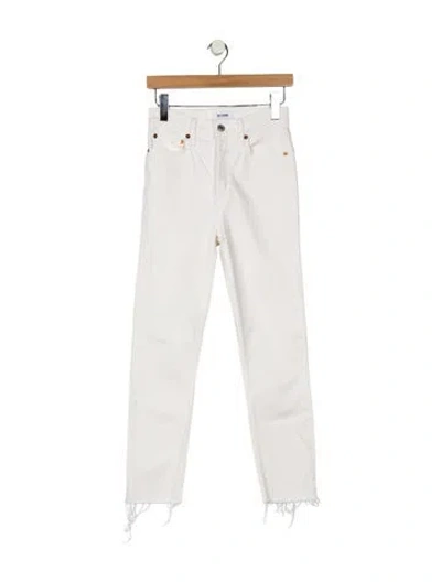 Pre-owned Re/done High-rise Skinny Leg Jeans In Neutral