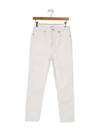 Pre-owned Re/done High-rise Skinny Leg Jeans In Neutral