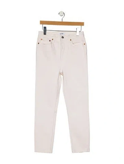 Pre-owned Re/done High-rise Skinny Leg Jeans In Neutral