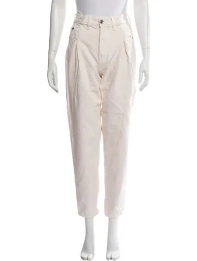 Pre-owned Re/done High-rise Skinny Leg Jeans In Neutral