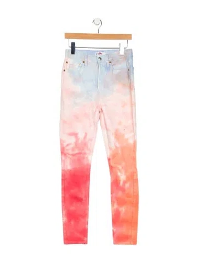 Pre-owned Re/done High-rise Skinny Leg Jeans In Pink