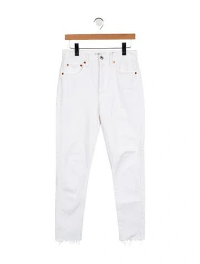 Pre-owned Re/done High-rise Skinny Leg Jeans In White