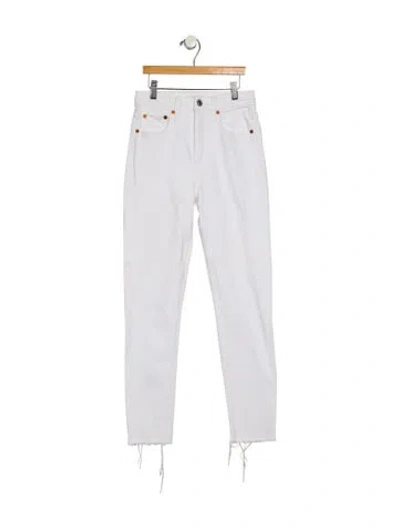Pre-owned Re/done High-rise Skinny Leg Jeans In White