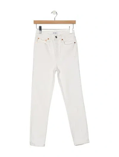 Pre-owned Re/done High-rise Skinny Leg Jeans In White