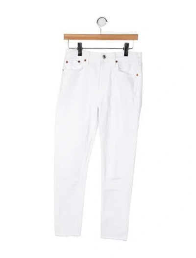 Pre-owned Re/done High-rise Skinny Leg Jeans In White
