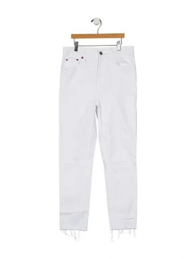 Pre-owned Re/done High-rise Skinny Leg Jeans In White