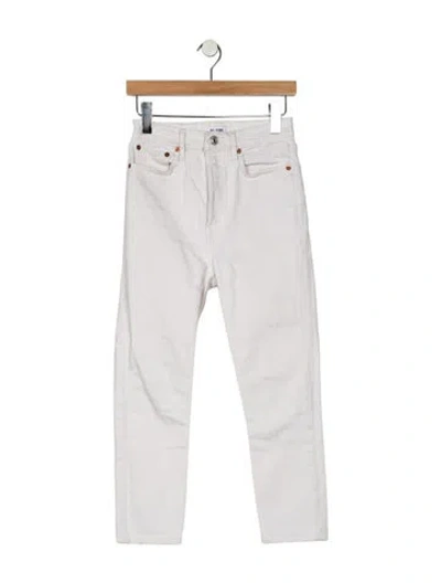 Pre-owned Re/done High-rise Skinny Leg Jeans In White
