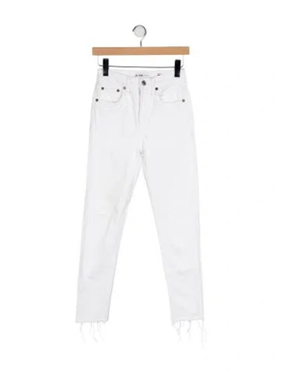 Pre-owned Re/done High-rise Skinny Leg Jeans In White