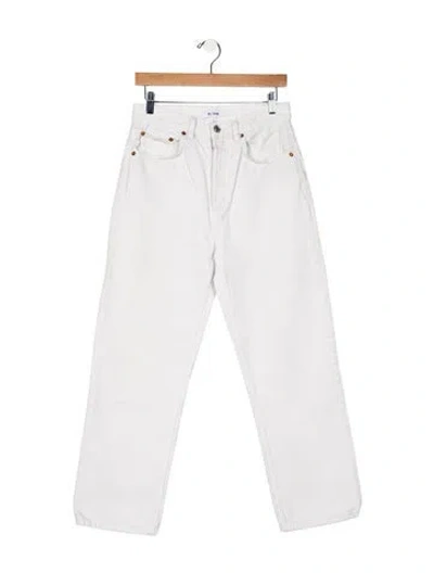 Pre-owned Re/done High-rise Skinny Leg Jeans In White