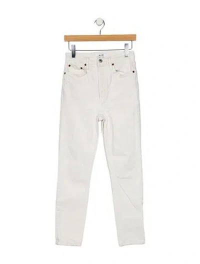 Pre-owned Re/done High-rise Skinny Leg Jeans In White