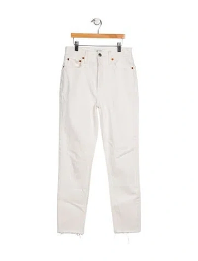 Pre-owned Re/done High-rise Skinny Leg Jeans In White