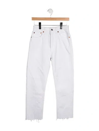 Pre-owned Re/done High-rise Skinny Leg Jeans In White