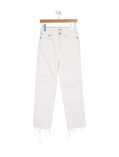 Pre-owned Re/done High-rise Skinny Leg Jeans In White