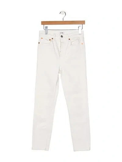 Pre-owned Re/done High-rise Skinny Leg Jeans In White