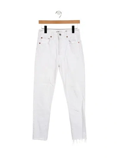 Pre-owned Re/done High-rise Skinny Leg Jeans In White
