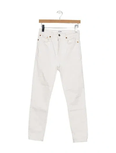 Pre-owned Re/done High-rise Skinny Leg Jeans In White
