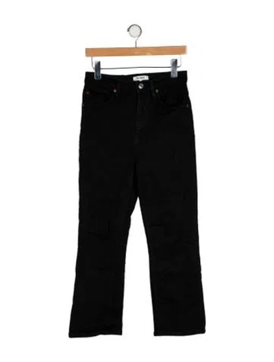 Pre-owned Re/done High-rise Straight Leg Jeans In Black