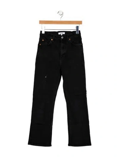 Pre-owned Re/done High-rise Straight Leg Jeans In Black
