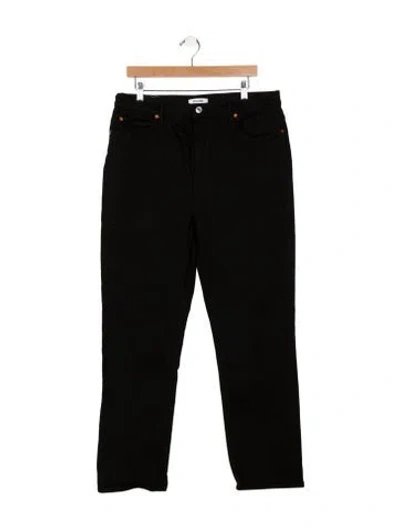 Pre-owned Re/done High-rise Straight Leg Jeans In Black