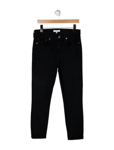 Pre-owned Re/done High-rise Straight Leg Jeans In Black