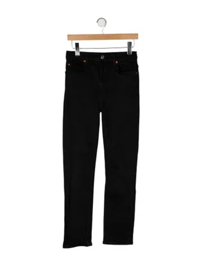 Pre-owned Re/done High-rise Straight Leg Jeans In Black