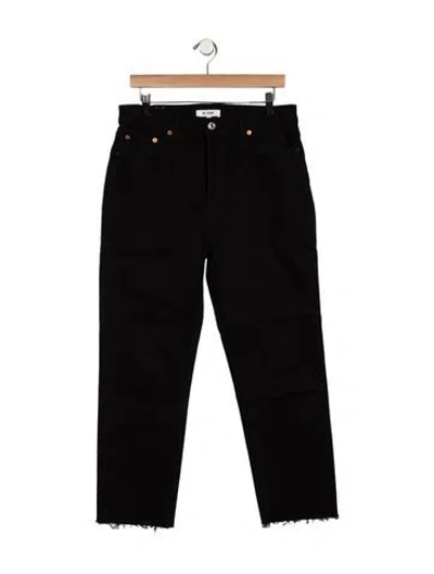 Pre-owned Re/done High-rise Straight Leg Jeans In Black