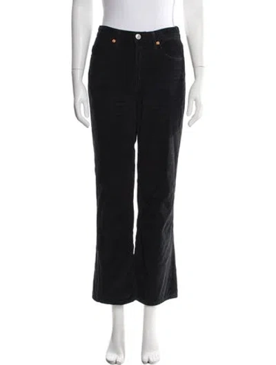 Pre-owned Re/done High-rise Straight Leg Jeans In Black