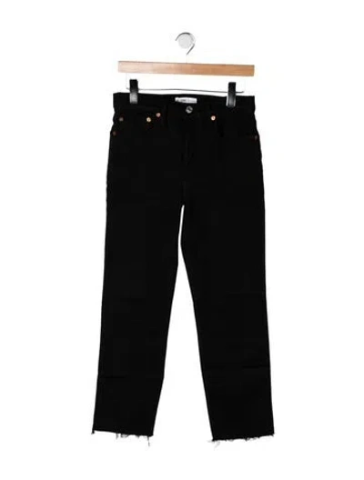 Pre-owned Re/done High-rise Straight Leg Jeans In Black