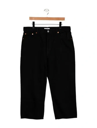 Pre-owned Re/done High-rise Straight Leg Jeans In Black