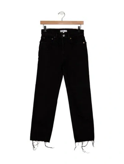 Pre-owned Re/done High-rise Straight Leg Jeans In Black