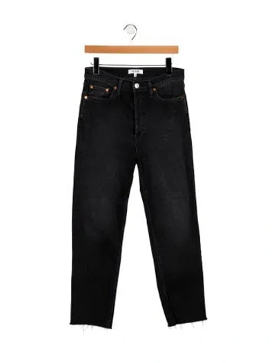 Pre-owned Re/done High-rise Straight Leg Jeans In Blue