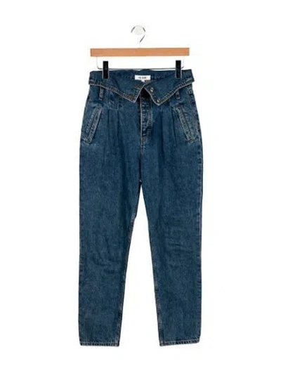 Pre-owned Re/done High-rise Straight Leg Jeans In Blue