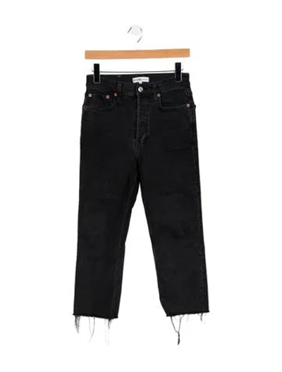Pre-owned Re/done High-rise Straight Leg Jeans In Blue