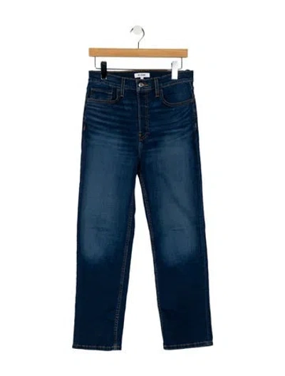 Pre-owned Re/done High-rise Straight Leg Jeans In Blue