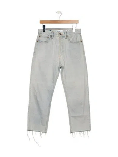 Pre-owned Re/done High-rise Straight Leg Jeans In Blue