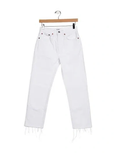 Pre-owned Re/done High-rise Straight Leg Jeans In Blue