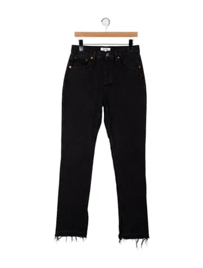 Pre-owned Re/done High-rise Straight Leg Jeans In Blue