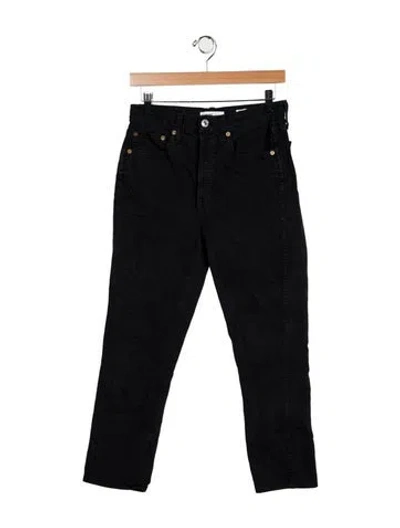 Pre-owned Re/done High-rise Straight Leg Jeans In Blue