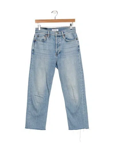 Pre-owned Re/done High-rise Straight Leg Jeans In Blue