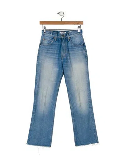 Pre-owned Re/done High-rise Straight Leg Jeans In Blue